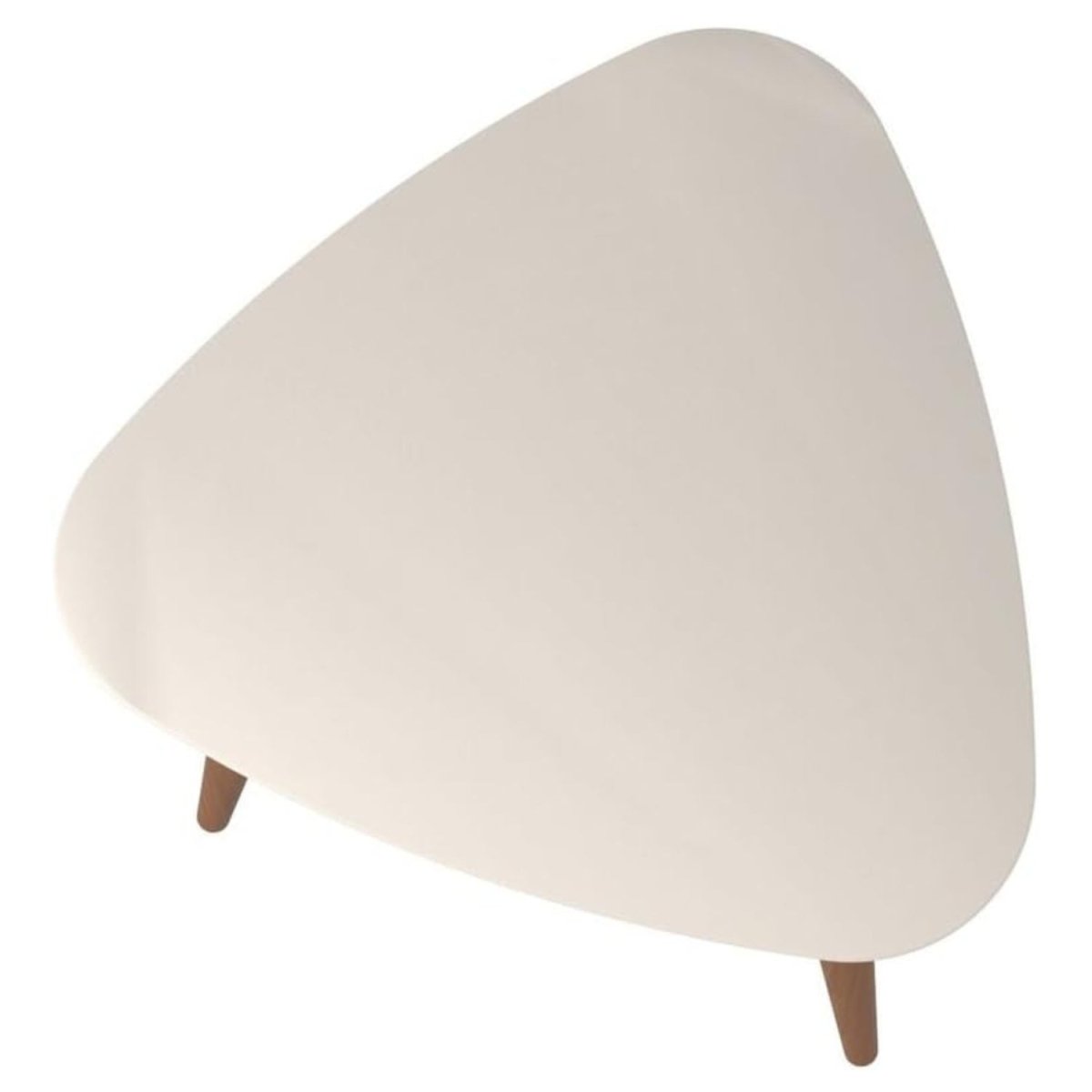 Mesa Lateral Triangular 51cm Utopia Off - White Gloss - Província - Mesa de centro