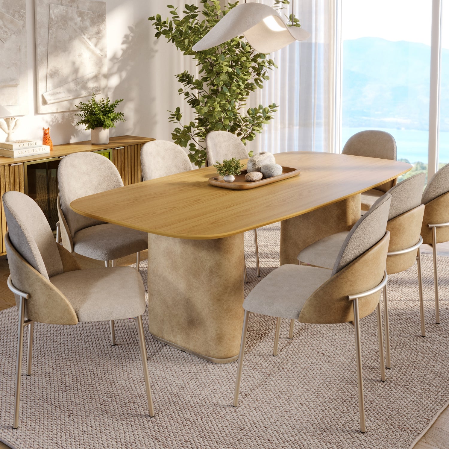 Mesa de Jantar 8 Lugares Lintz 219cm