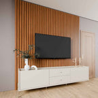 Módulo Painel Ripado para TV Devin 88x270cm Natural