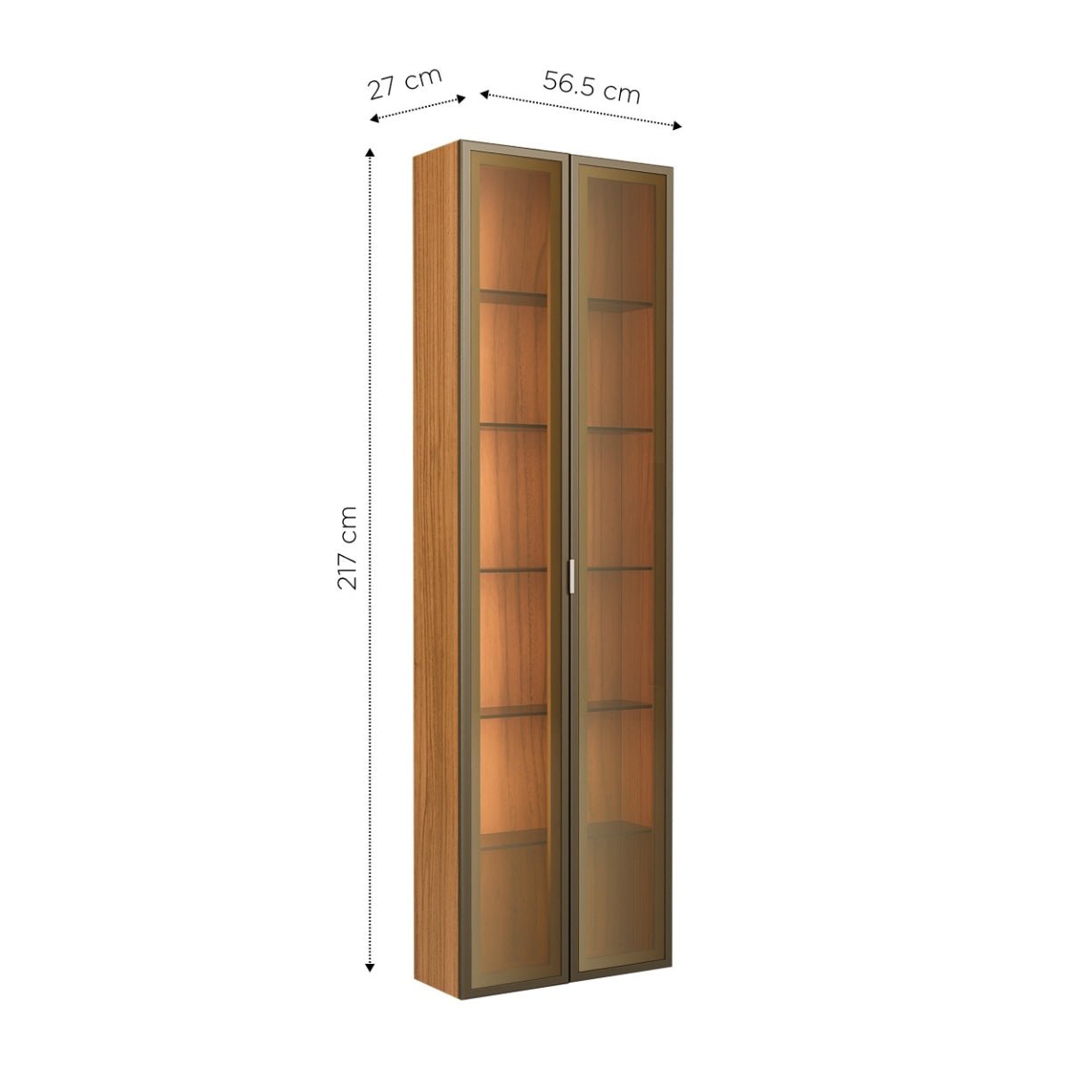 Módulo Cristaleira 2 Porta com Vidro Reflecta para Painel Neon Float - Província - Painel para TV