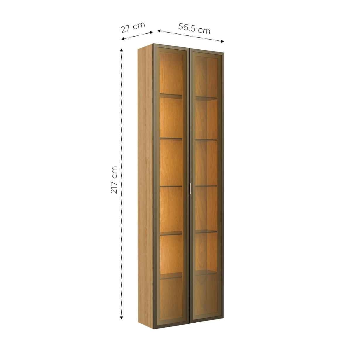 Módulo Cristaleira 2 Porta com Vidro Reflecta para Painel Neon Float - Província - Painel para TV