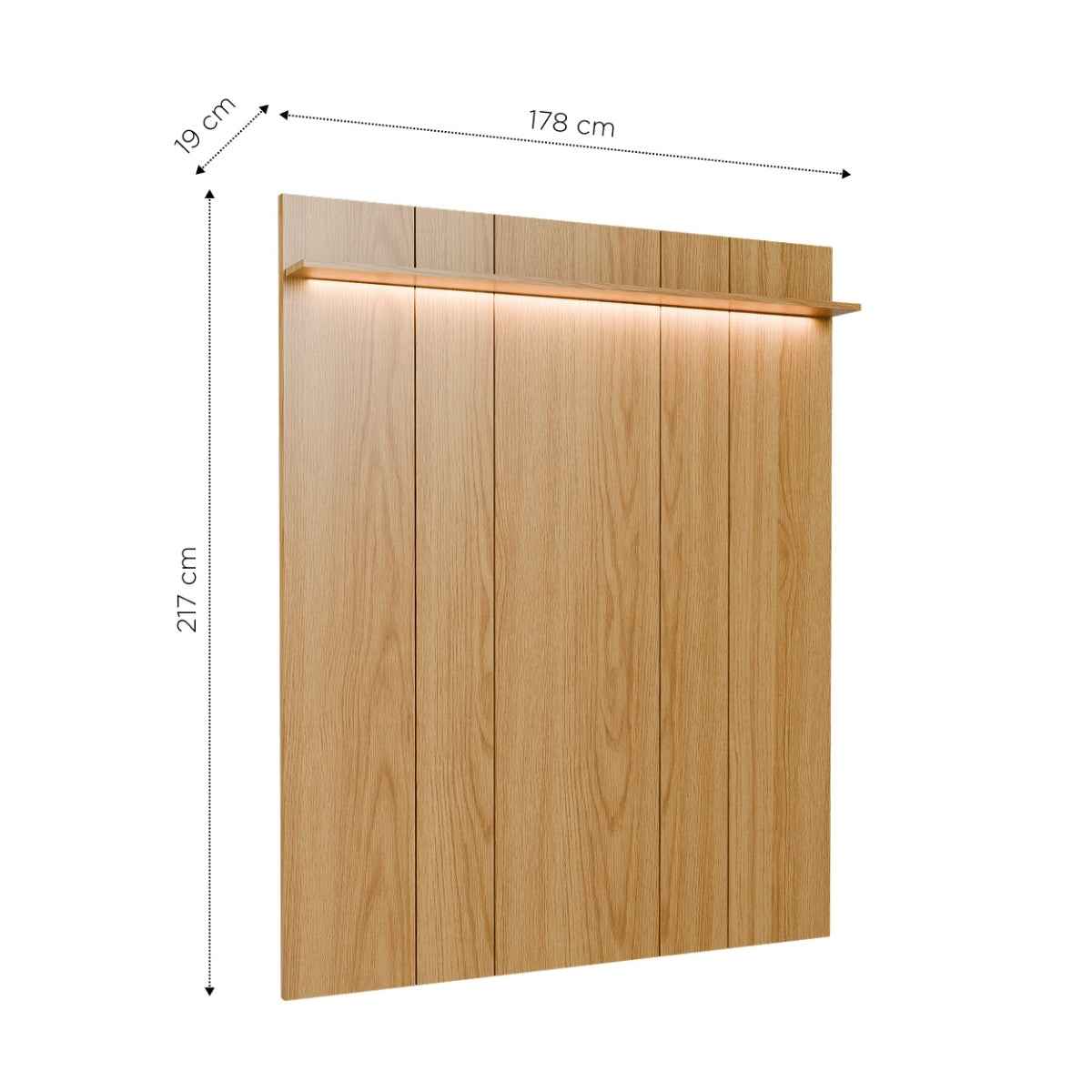 Painel para TV até 75 Polegadas com Prateleira e LED 100% MDF Neon Float 178cm - Província - Painel para TV