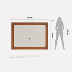 Painel para TVs até 75 Polegadas Oslo 182cm Off White Fosco com Canella - Província - Painel para TV