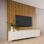 Módulo Painel Ripado para TV Devin 88x270cm Natural