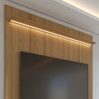 Rack com Painel para TV até 75 Polegadas Vidro Reflecta 100% MDF com Led Lincoln Float 178cm
