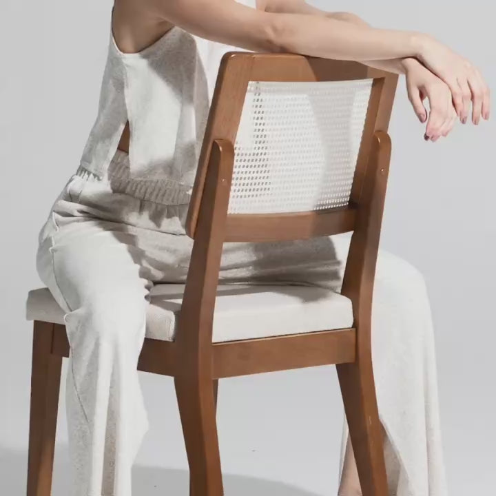 Conjunto de 2 Cadeiras de Madeira Maciça Saga Palinha