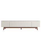 Rack com Painel para TV até 75 Polegadas MDF 220cm Pés em Madeira Maciça Flynt Oslo - Província - Rack com painel