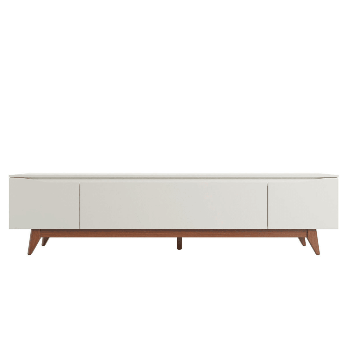 Rack com Painel para TV até 75 Polegadas MDF 220cm Pés em Madeira Maciça Flynt Oslo - Província - Rack com painel