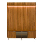 Rack com Painel para TV até 75 Polegadas Vidro Reflecta 100% MDF com Led Neon Float 178cm - Província - Rack com painel