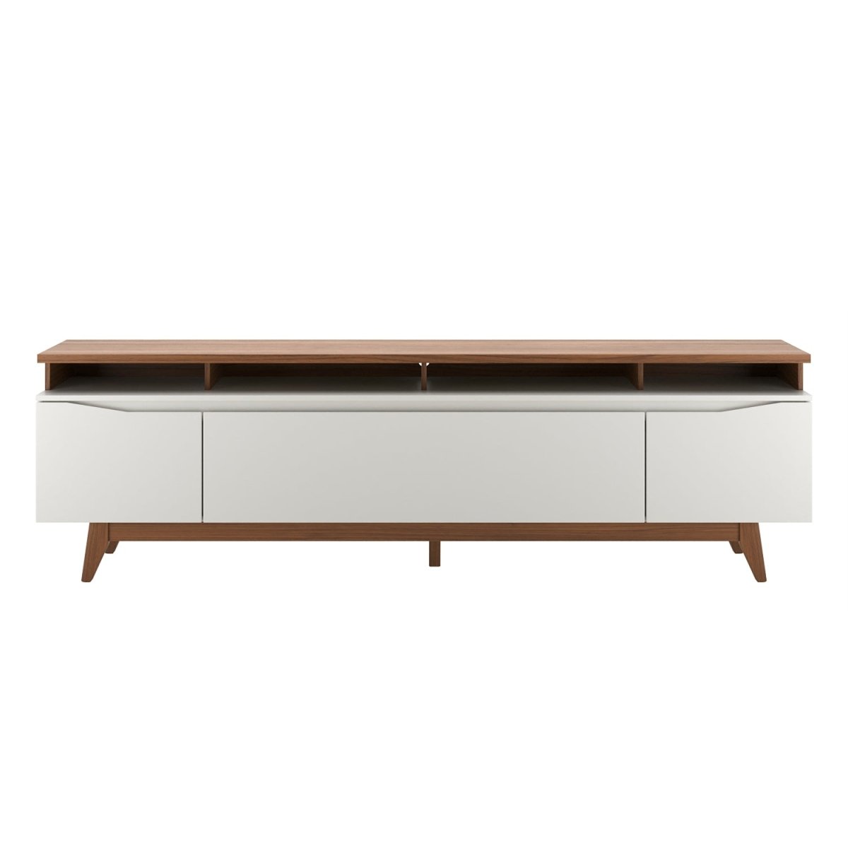 Rack Flynt ST com Painel para TV até 75 Polegadas 220cm Oslo Off White com Canela - Província - 