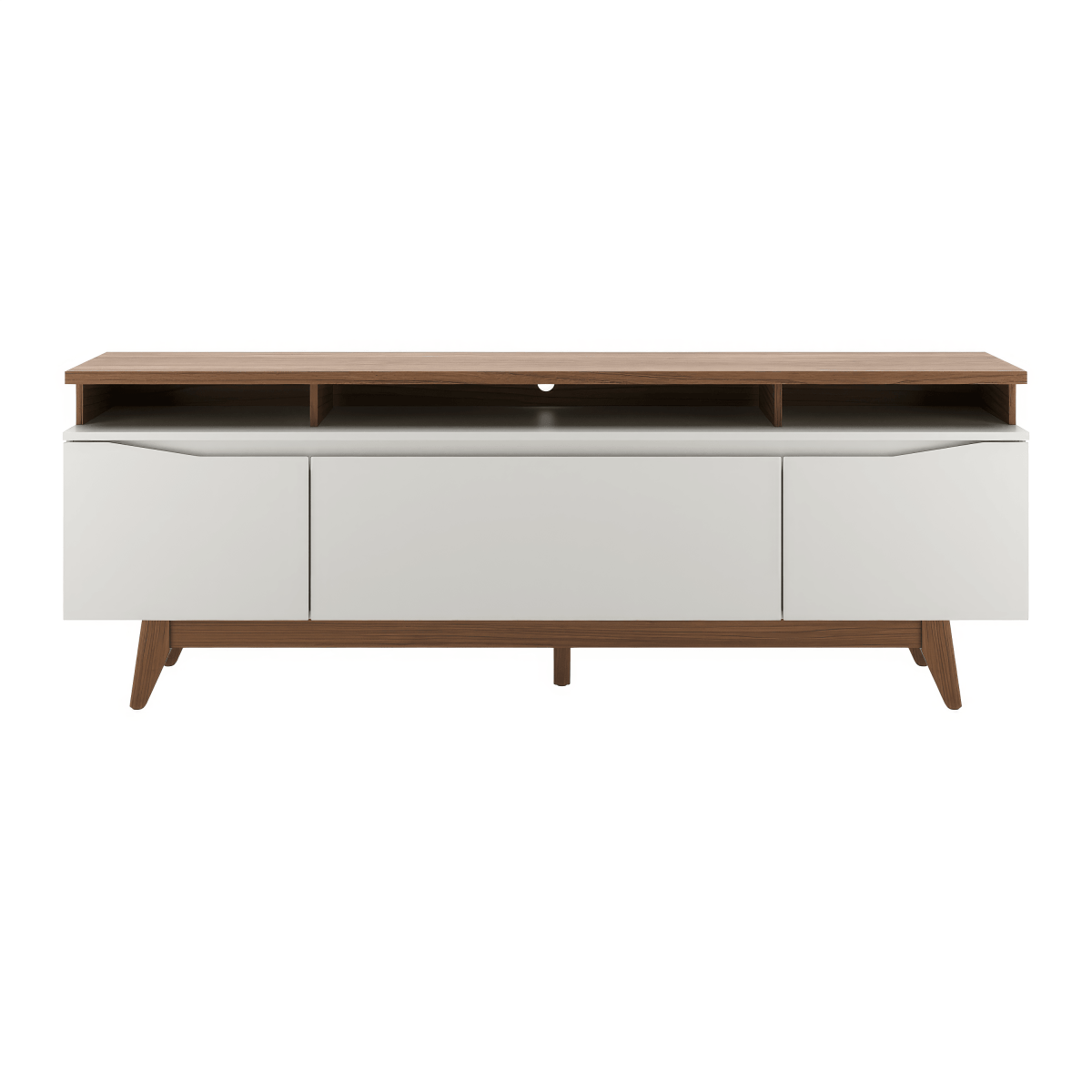 Rack Flynt ST para TVs até 75 Polegadas 3 Portas 185cm Off White com Canella - Província - Rack