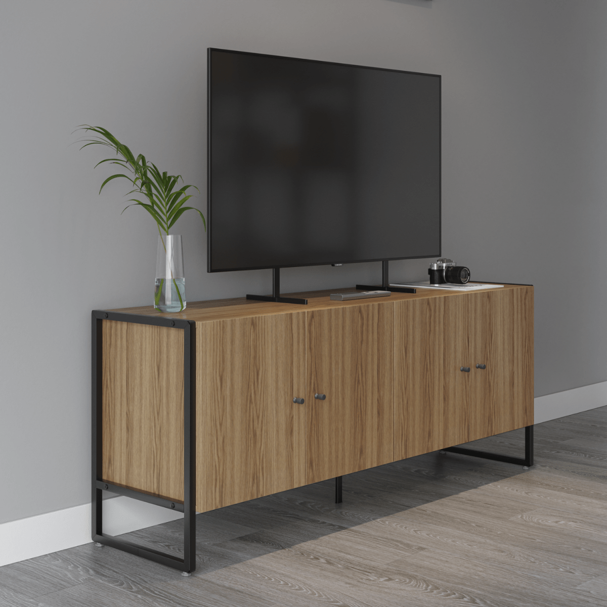 Rack para TVs até 50 Polegadas Voss 146 cm Freijó com Champanhe - Província - Rack