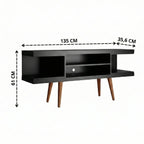 Rack para TVs até 55 Polegadas Utopia 135cm Preto Fosco - Província - Rack