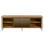 Rack para TVs até 75 Polegadas 100% MDF 1 Porta com Vidro Reflecta Lincoln Float 169cm - Província - Rack