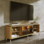 Rack para TVs até 75 Polegadas 100% MDF 1 Porta com Vidro Reflecta Lincoln Float 169cm - Província - Rack