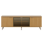 Rack para TVs até 75 Polegadas 100% MDF 3 Portas Vidro Reflecta Neon Float 169cm - Província - Rack