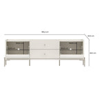 Rack para TVs até 75 Polegadas 2 Portas 2 Gavetas Jasper 185cm - Província - Rack