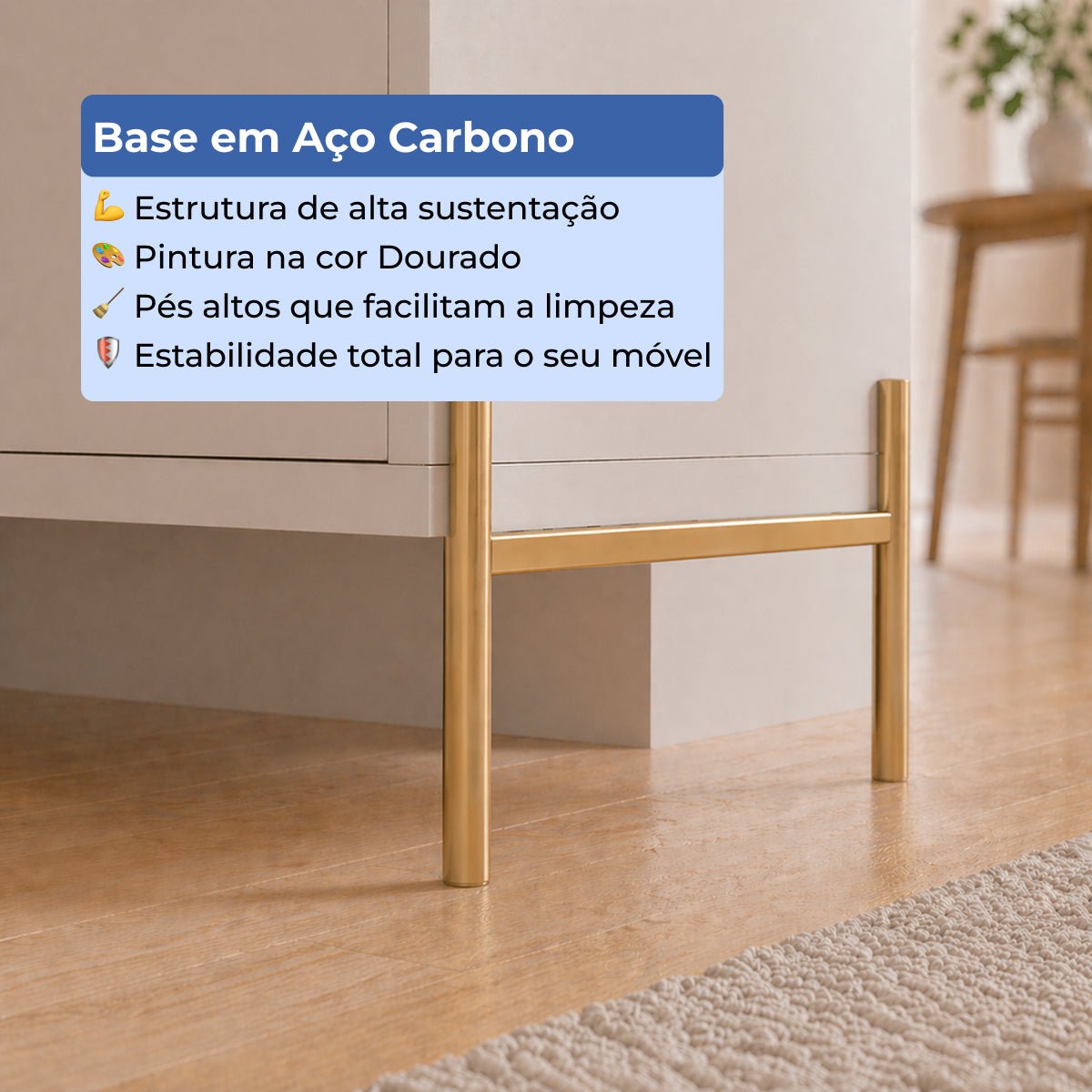 Rack para TVs até 75 Polegadas 2 Portas 2 Gavetas Jasper 185cm - Província - Rack