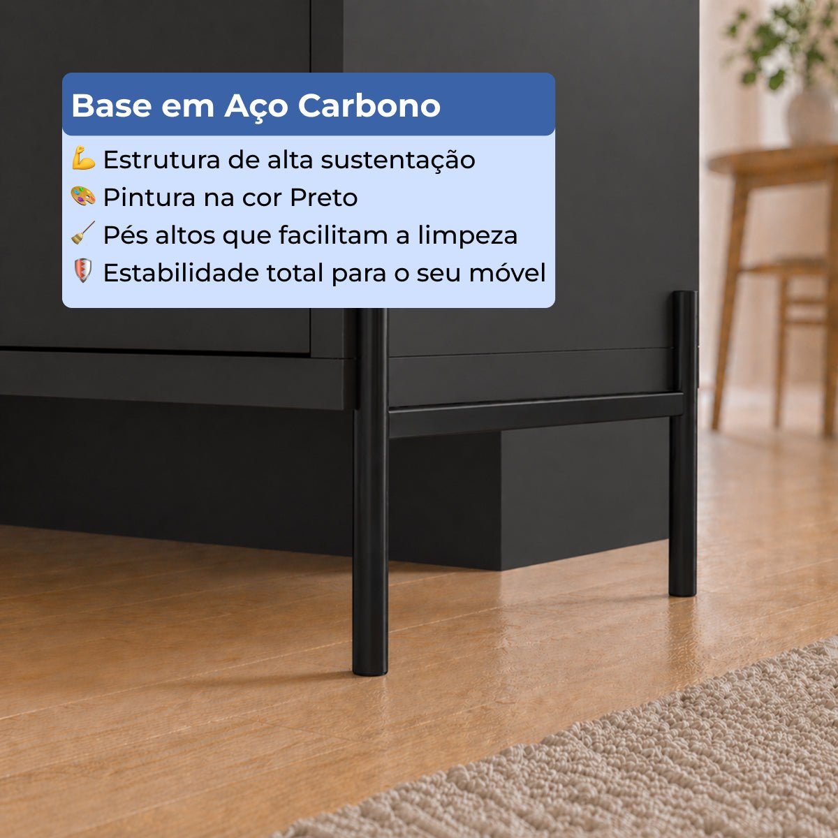 Rack para TVs até 75 Polegadas 2 Portas 2 Gavetas Jasper 220cm - Província - Rack