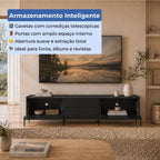 Rack para TVs até 75 Polegadas 2 Portas 2 Gavetas Jasper 220cm - Província - Rack