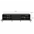 Rack para TVs até 75 Polegadas 2 Portas 2 Gavetas Jasper 220cm - Província - Rack