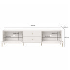 Rack para TVs até 75 Polegadas 2 Portas 2 Gavetas Jasper 220cm - Província - Rack