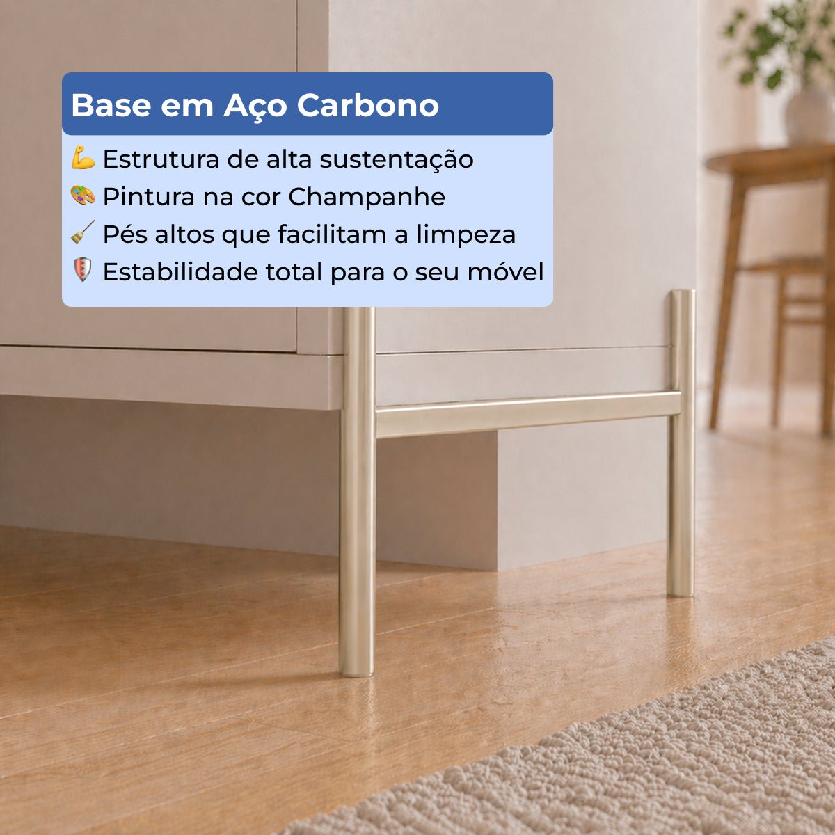 Rack para TVs até 75 Polegadas 2 Portas 2 Gavetas Jasper 220cm - Província - Rack