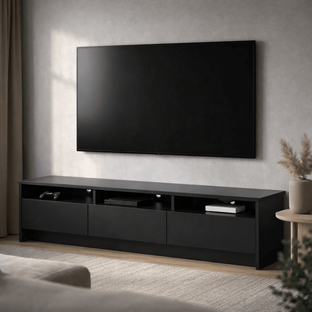 Rack para TVs até 75 Polegadas 3 Portas Aspen 184cm Branco Fosco - Província - Rack com painel