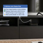 Rack para TVs até 75 Polegadas 3 Portas Aspen 219cm - Província - Rack com painel
