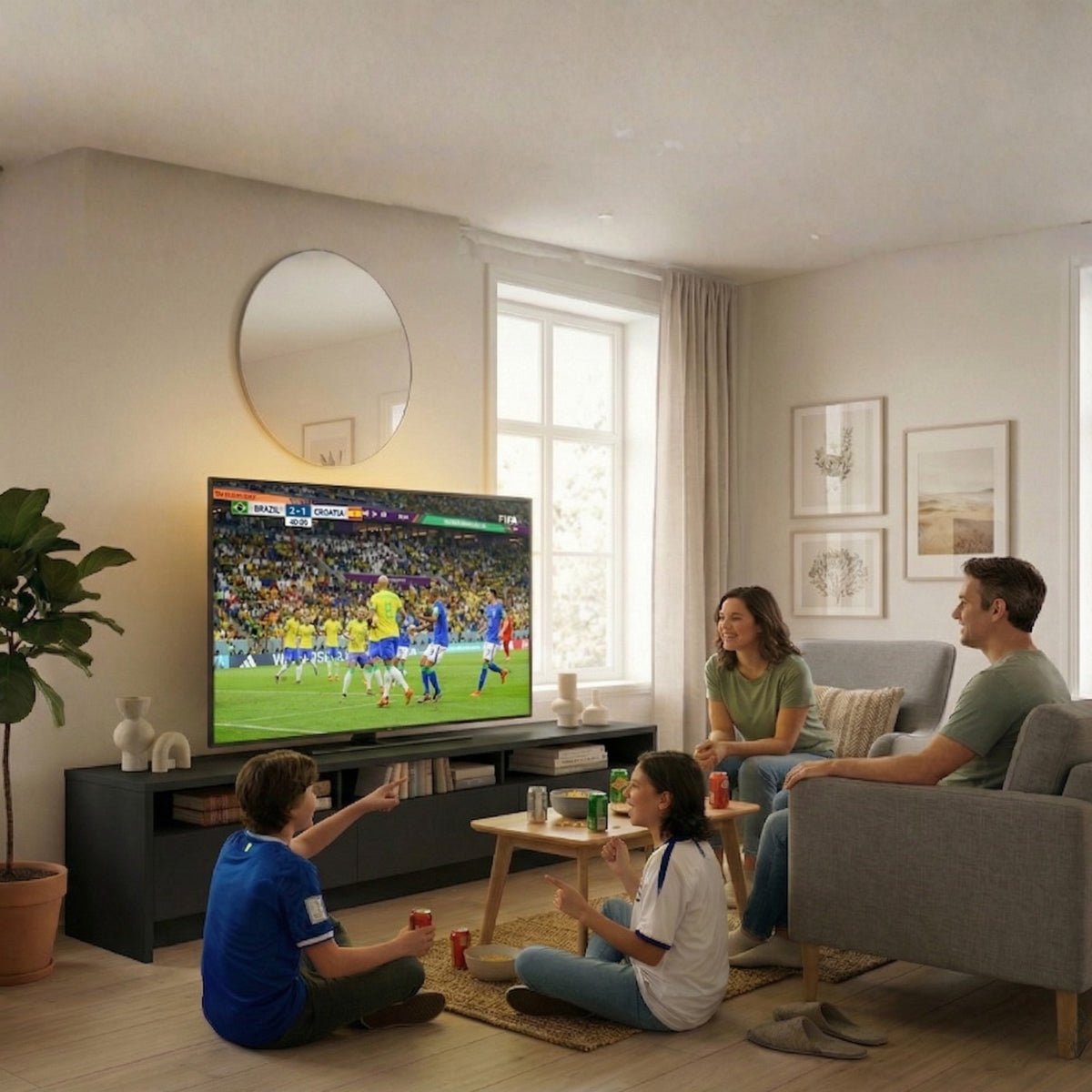 Rack para TVs até 75 Polegadas 3 Portas Aspen 219cm - Província - Rack com painel