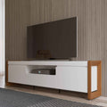 Rack para TVs até 75 Polegadas Bristol 189 cm Off White com Natural - Província - Rack