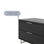 Rack para TVs até 75 Polegadas Yves 184 cm Branco Fosco com Champanhe - Província - Rack