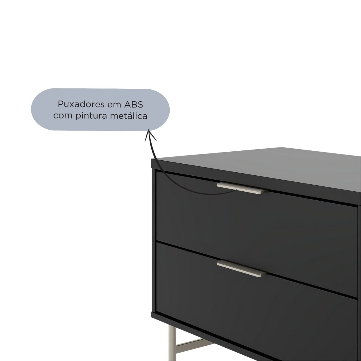 Rack para TVs até 75 Polegadas Yves 184 cm Branco Fosco com Champanhe - Província - Rack