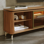 Rack para TVs até 85 Polegadas 100% MDF 1 Porta com Vidro Reflecta Lincoln Float 212cm - Província - Rack