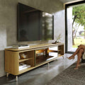 Rack para TVs até 85 Polegadas 100% MDF 1 Porta com Vidro Reflecta Lincoln Float 212cm - Província - Rack