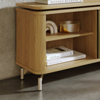 Rack para TVs até 85 Polegadas 100% MDF 1 Porta com Vidro Reflecta Lincoln Float 212cm - Província - Rack