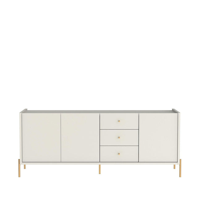 Buffet Jasper 185 cm - Off White Fosco c/ Dourado