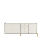 Buffet Jasper 185 cm - Off White Fosco c/ Dourado - Província - Buffet