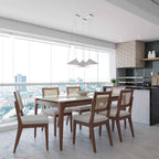 Conjunto c/ 2 Cadeiras de Madeira Saga PU Caramel - Província - Cadeiras de Jantar