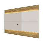 Painel para TVs até 75 Polegadas New Lincoln 240cm Freijó com Off-White Gloss